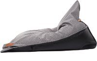 Contemporary Gray and Black Bean Bag Chair - Nota