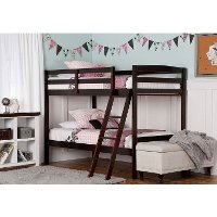 Espresso Mini Twin-Over-Twin Bunk Bed - Logan