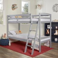 Gray Mini Twin-Over-Twin Bunk Bed - Logan