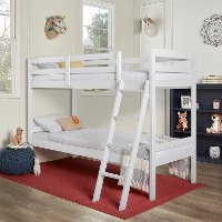 White Mini Twin-Over-Twin Bunk Bed - Logan