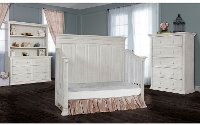 815-AM Antique Gray 5-in-1 Convertible Crib - Napoli