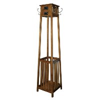Warm Mocha Mission Style Coat Rack - David