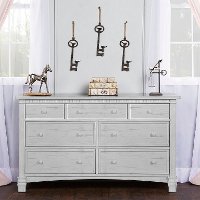 827-AM Antique Gray Double Dresser - Cheyenne