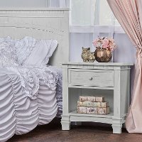 830-AM Antique Gray 1-Drawer Nightstand - Cheyenne