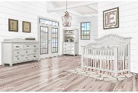 860-AM Antique Gray 5-in-1 Curved Top Convertible Crib - Madison