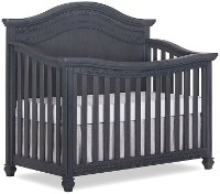 Weathered Gray 5-in-1 Curved Top Convertible Crib - Madison