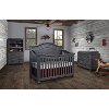 Weathered Gray 5-in-1 Curved Top Convertible Crib - Madison-2
