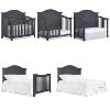 Weathered Gray 5-in-1 Curved Top Convertible Crib - Madison-4