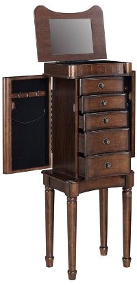 Walnut Jewelry Armoire - Grace-4