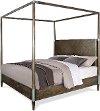 Clearance Modern Carbon Gray Queen Canopy Bed - Joelle