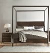 Modern Carbon Gray Queen Canopy Bed - Joelle-5