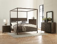 Modern Carbon Gray 4 Piece Queen Bedroom Set - Joelle