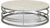 Round Marble and Silver Large Coffee Table - Brassica