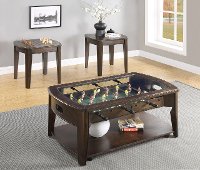 Dark Walnut Brown End Table with Reversible Tabletop - Diletta-3