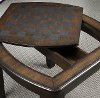Dark Walnut Brown End Table with Reversible Tabletop - Diletta-5