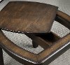 Dark Walnut Brown End Table with Reversible Tabletop - Diletta-6