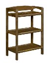 Antique Chestnut Solid Wood Low Bookcase-Media Tower