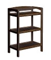 Espresso Solid Wood Low Bookcase-Media Tower