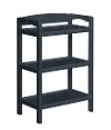 Graphite Solid Wood Low Bookcase-Media Tower
