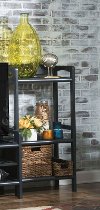Graphite Gray Bookcase/Media Tower - Abingdon