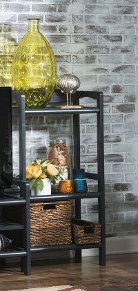 Graphite Gray Bookcase/Media Tower - Abingdon