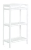 44 Inch White Solid Wood Bookcase-Media Tower