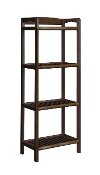 Espresso Solid Wood Tall Bookcase-Media Tower