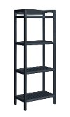 Graphite Solid Wood Tall Bookcase-Media Tower