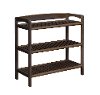 Espresso Solid Wood Wide Bookshelf-Media Console