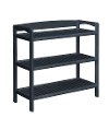 Graphite Solid Wood Wide Bookshelf-Media Console