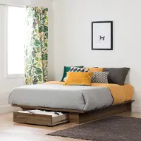 11283 Modern Farmhouse Walnut Full-Queen Platform Bed - Holland