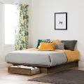 11283 Modern Farmhouse Walnut Full-Queen Platform Bed - South Shore