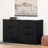 11291 Modern Farmhouse Black Oak Dresser - Holland