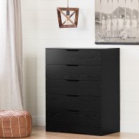 11292 Modern Farmhouse Black Oak Chest of Drawers - Holland