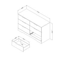 11158 Modern Farmhouse Brown Oak Dresser - Holland-4