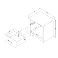 11315 Gray Oak Nightstand - Fusion-5