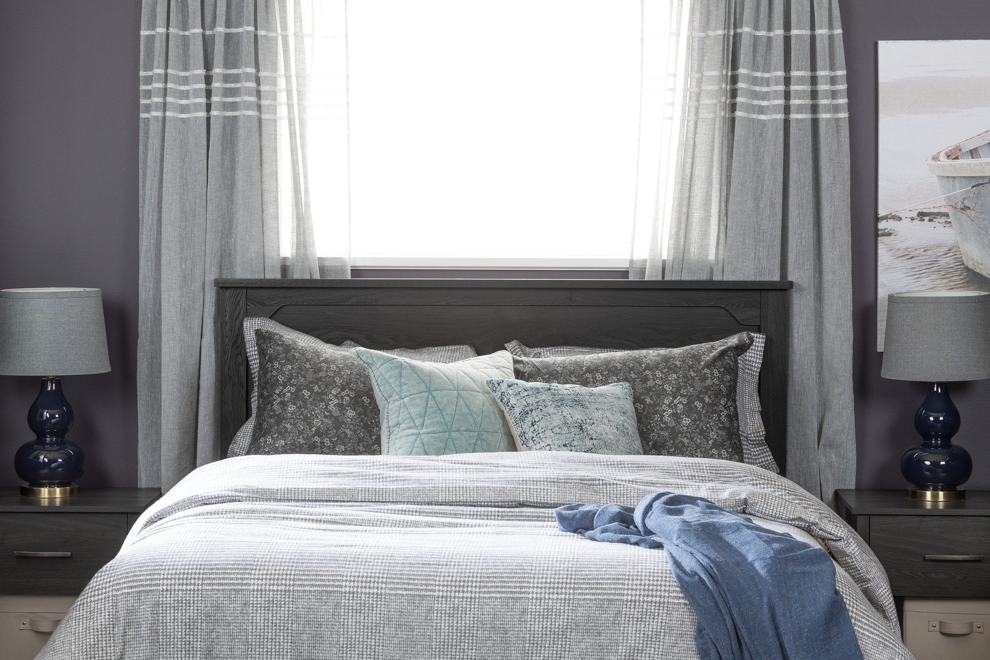 11316 Fusion Gray Oak Full/Queen Headboard-1