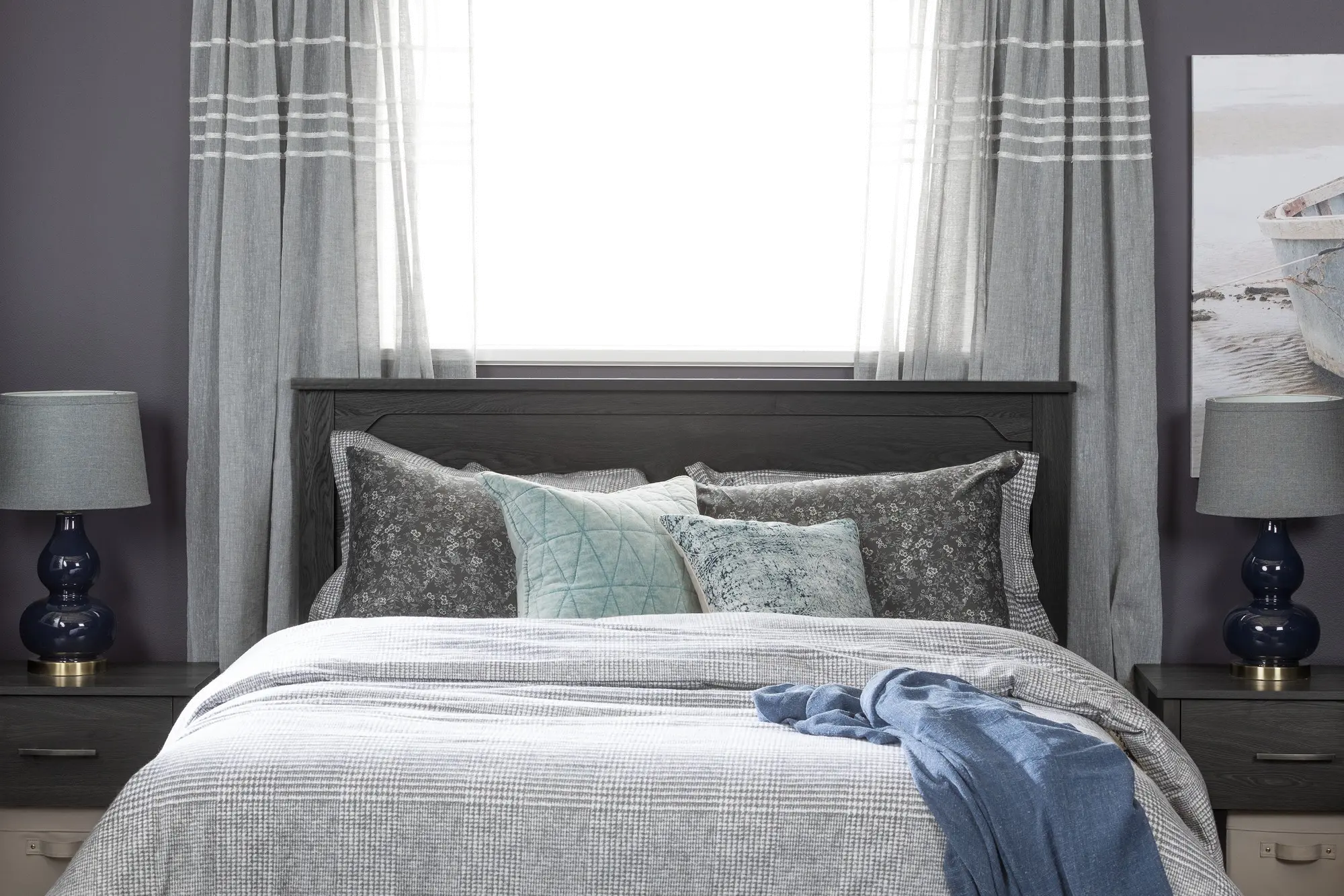 11316 Fusion Gray Oak Full/Queen Headboard-1