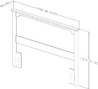 11316 Gray Oak Full/Queen Headboard - Fusion-6