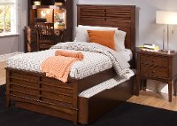 Classic Tobacco Brown Twin Bed - Chelsea Square-2