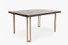 Chevron Inlay Brown Dining Room Table - Gramercy