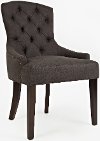 Clearance Charcoal Gray Button-Tufted Upholstered Dining Chair - Gramercy