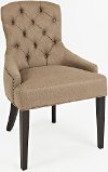 Clearance Chestnut Button-Tufted Upholstered Dining Chair - Gramercy