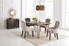 Clearance Chevron Inlay and Multicolored Chairs 5 Piece Dining Set - Gramercy