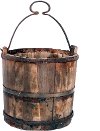 Wooden Well Bucket With Handle