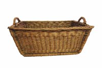Rectangular Wicker Wash Basket With Handles