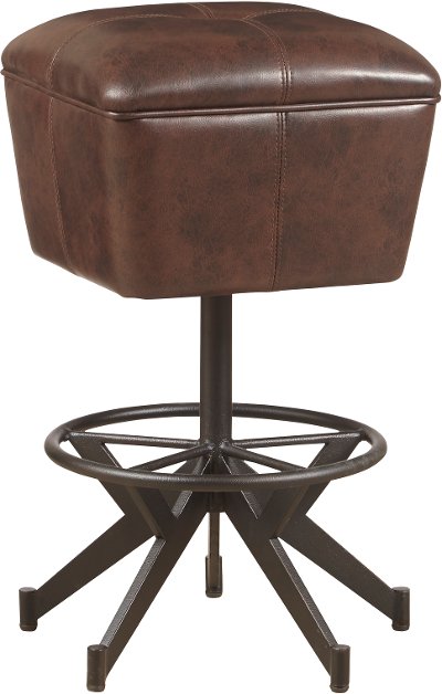 Brown Upholstered 30 Bar Stool - Conversation
