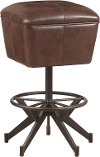 Clearance Brown Upholstered 30 Bar Stool - Conversation