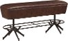 Clearance Brown Upholstered 30 Bar Bench - Conversation