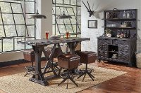 Rustic Industrial Bar Table - Conversation